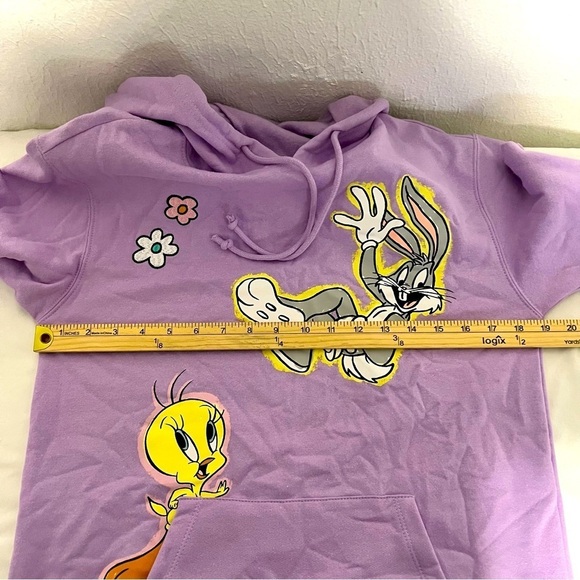 Looney Tunes Small All Over Graphic Pullover Hoodie Happiness,Love,Feeling Good - Picture 8 of 8